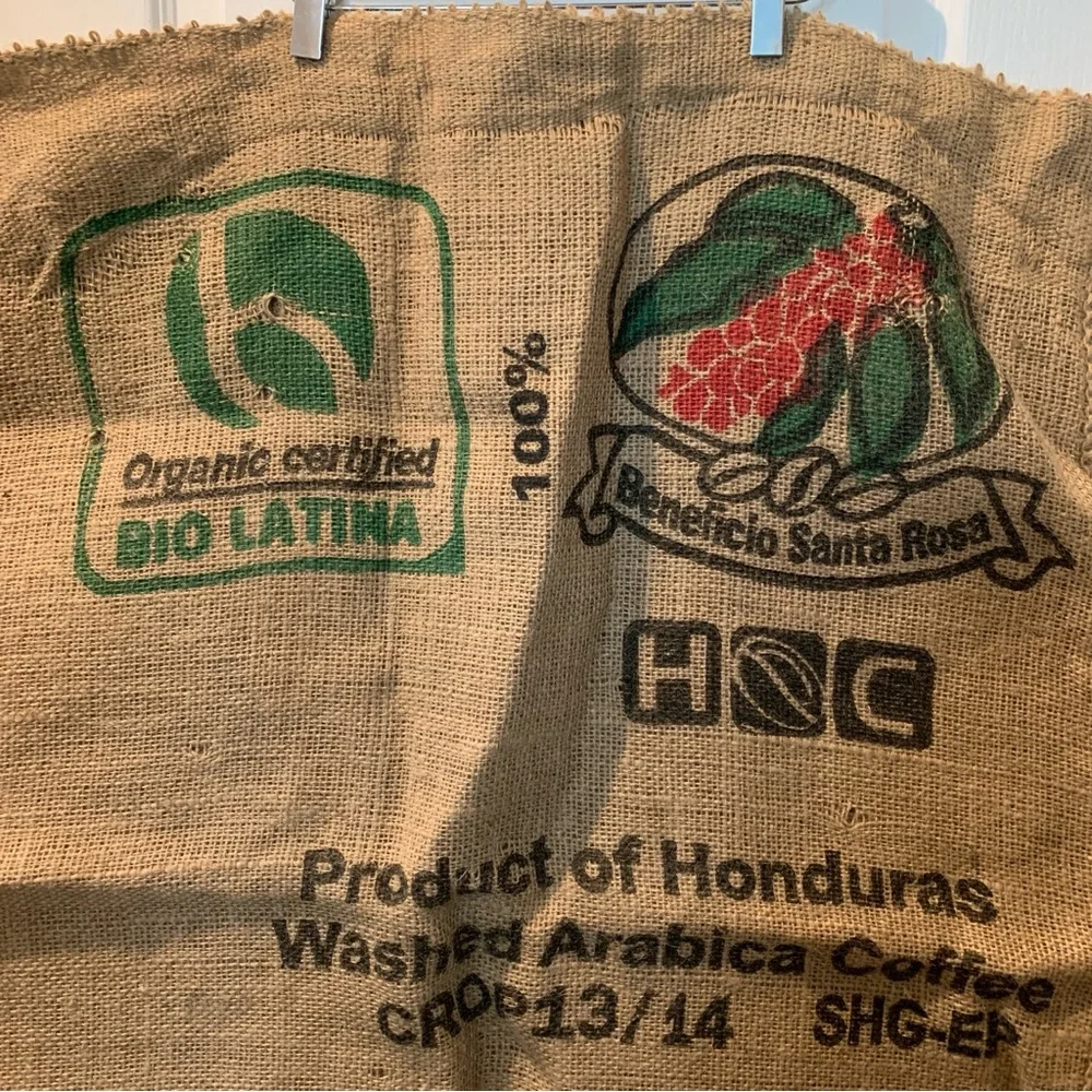 Natural Jute Burlap Organic Coffee Bean Bag Sack Honduras Large